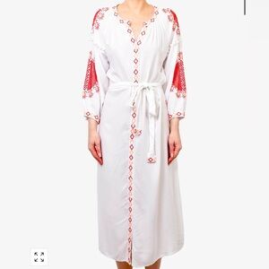 Melissa Odabash White and Red Embroidered Cover Up